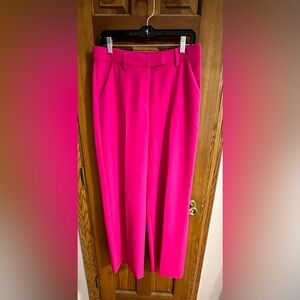 Hot pink Express Editor wide leg pants